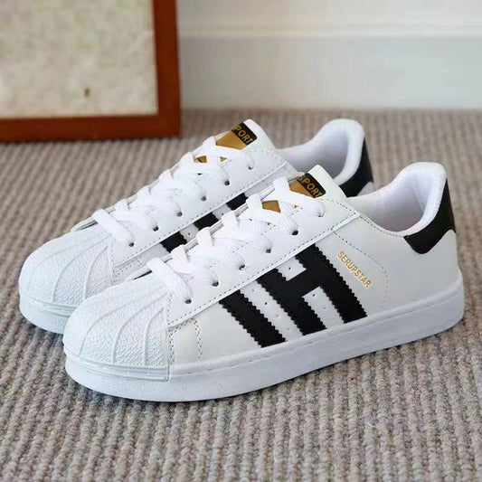 Damen Sneaker Lederschuhe Rutschfest Komfortschuhe Schwarz - Norvielle