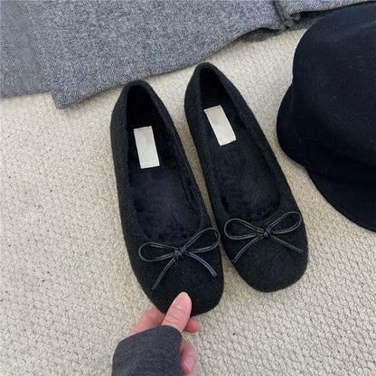 Damen Ballerinas Komfort Schleifendetail Eleganz