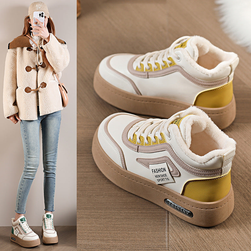 Damen High- Sneaker Warmgefüttert Robust - Norvielle