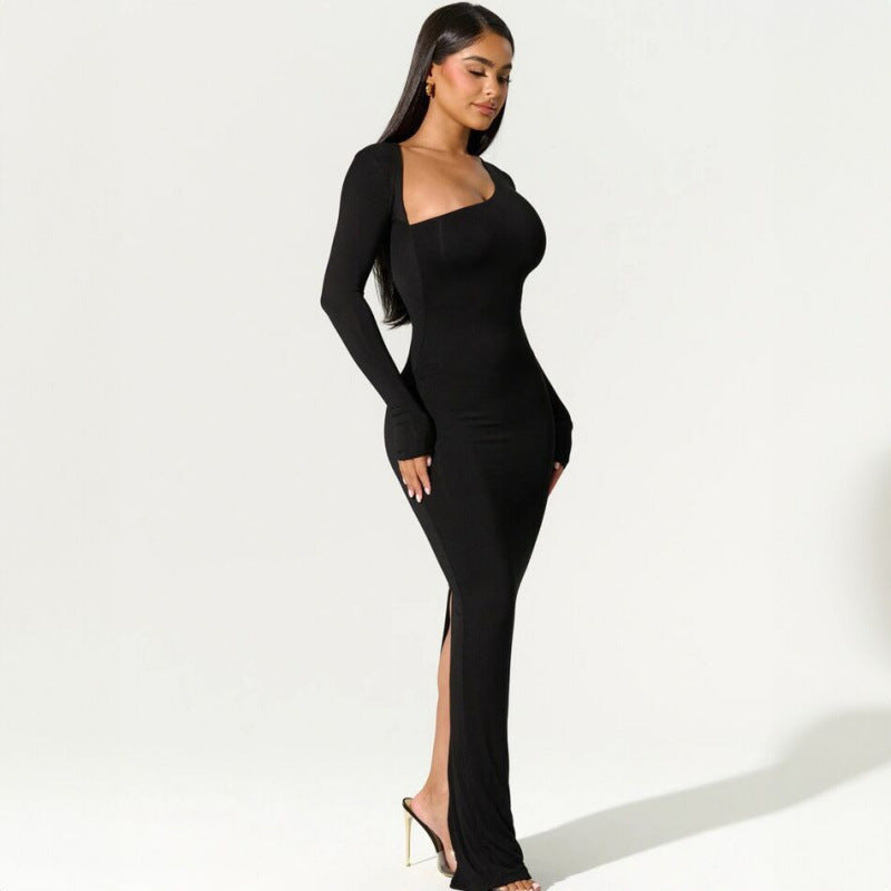 Damen Asymmetrisches Wickelkleid Elegantes Abendkleid