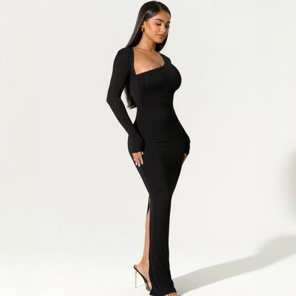 Damen Asymmetrisches Wickelkleid Elegantes Abendkleid