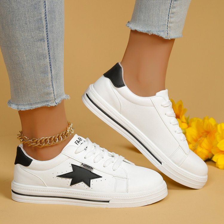 Damen Sneaker Sternenmuster Sportlich Komfortabel