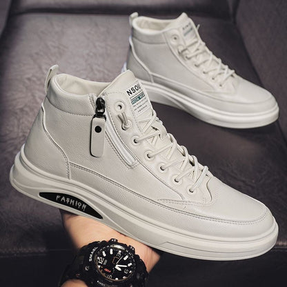 Damen Sneaker Weiches Leder Reißverschluss Hochzeitsschuhe