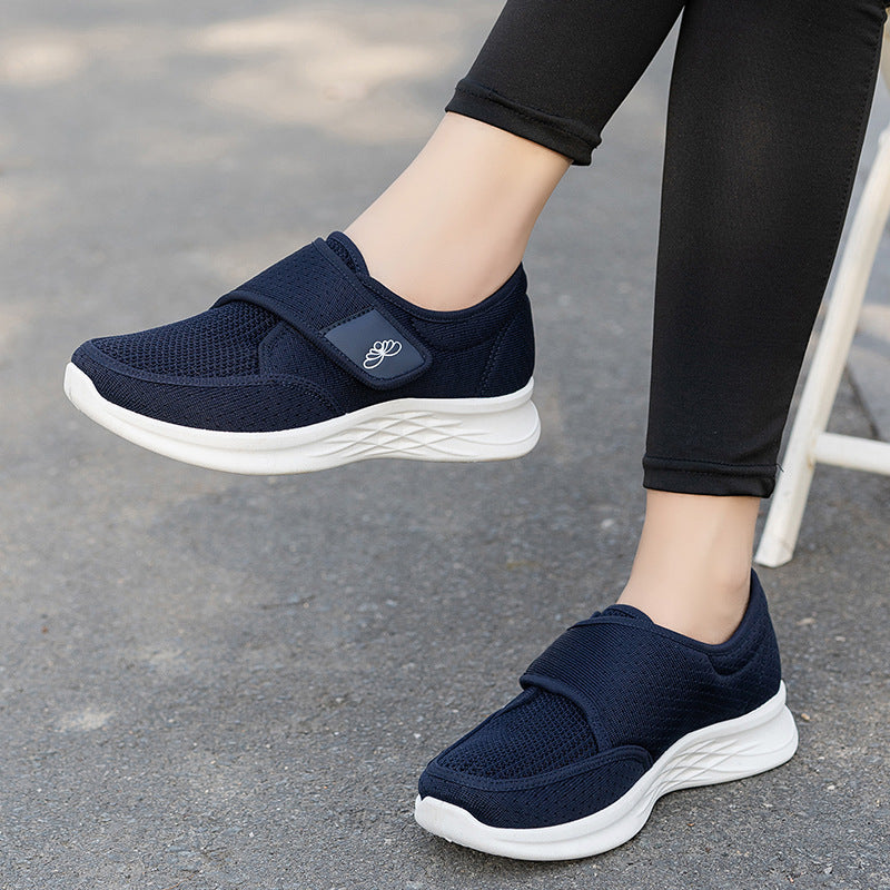 Damen Komfortschuhe Mit Klettverschluss Bequem