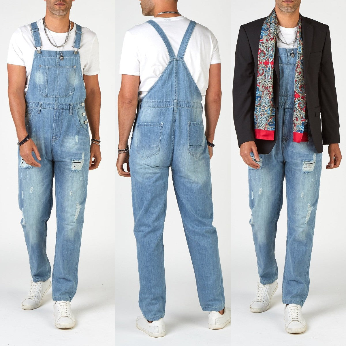 Herren Riss Jeans Used Look Denim Hose - Norvielle