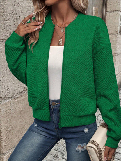 Damen Strickjacke Mit Reißverschluss Modern