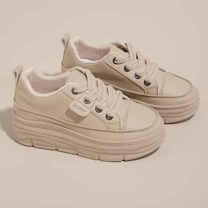 Damen Sneaker Plateau Atmungsaktives Obermaterial Sportlich Schwarz - Norvielle