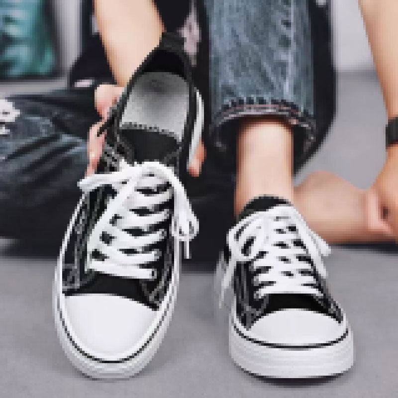 Damen Sneaker Lässig Denim Blau Mit Reißverschluss