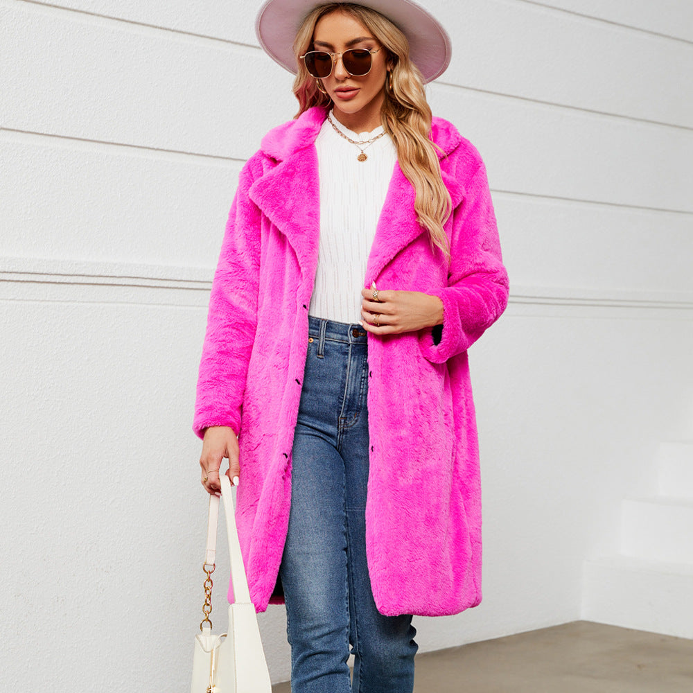 Damen Fleecejacke Übergroß Kuscheljacke Warm