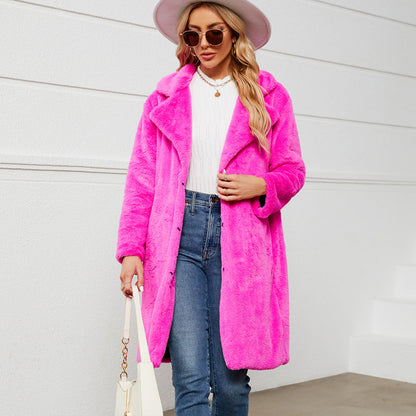 Damen Fleecejacke Übergroß Kuscheljacke Warm