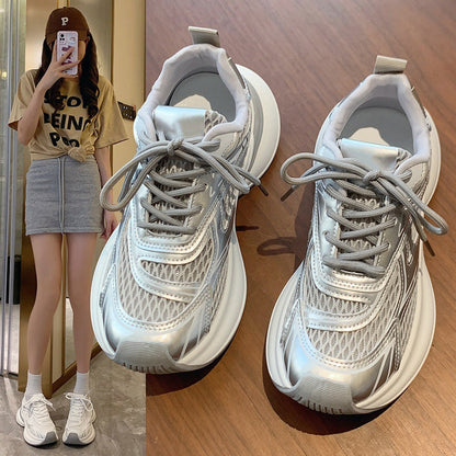 Damen Sneaker Atmungsaktives Netzdesign Schwarz Sportlich - Norvielle
