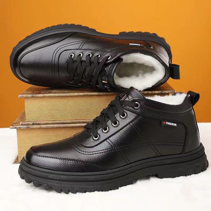 Herren Warm Gefütterte Freizeitschuhe Winter Schwarz - Norvielle