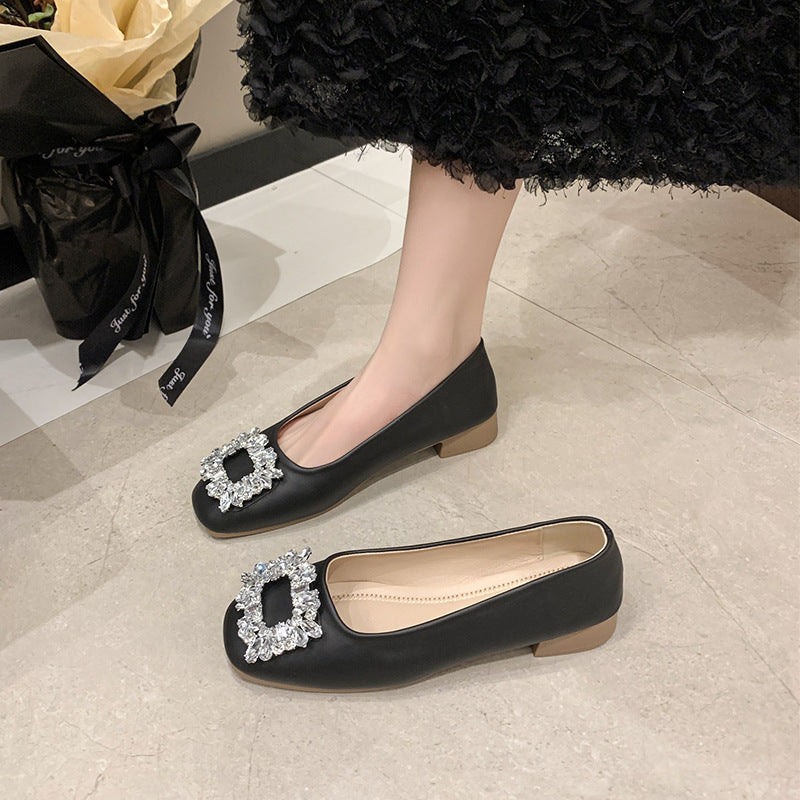 Damen Ballerinas Glitzer Schmuck Detail Elegantes Design
