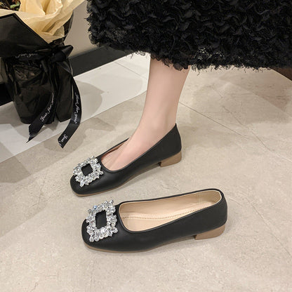 Damen Ballerinas Glitzer Schmuck Detail Elegantes Design