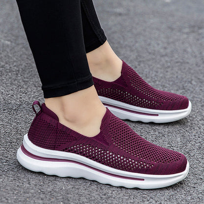 Damen Sneaker Slip-On Atmungsaktives Mesh