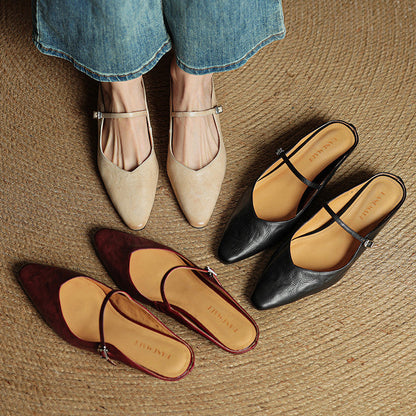 Damen Leder-Slipper Echtleder Bequem
