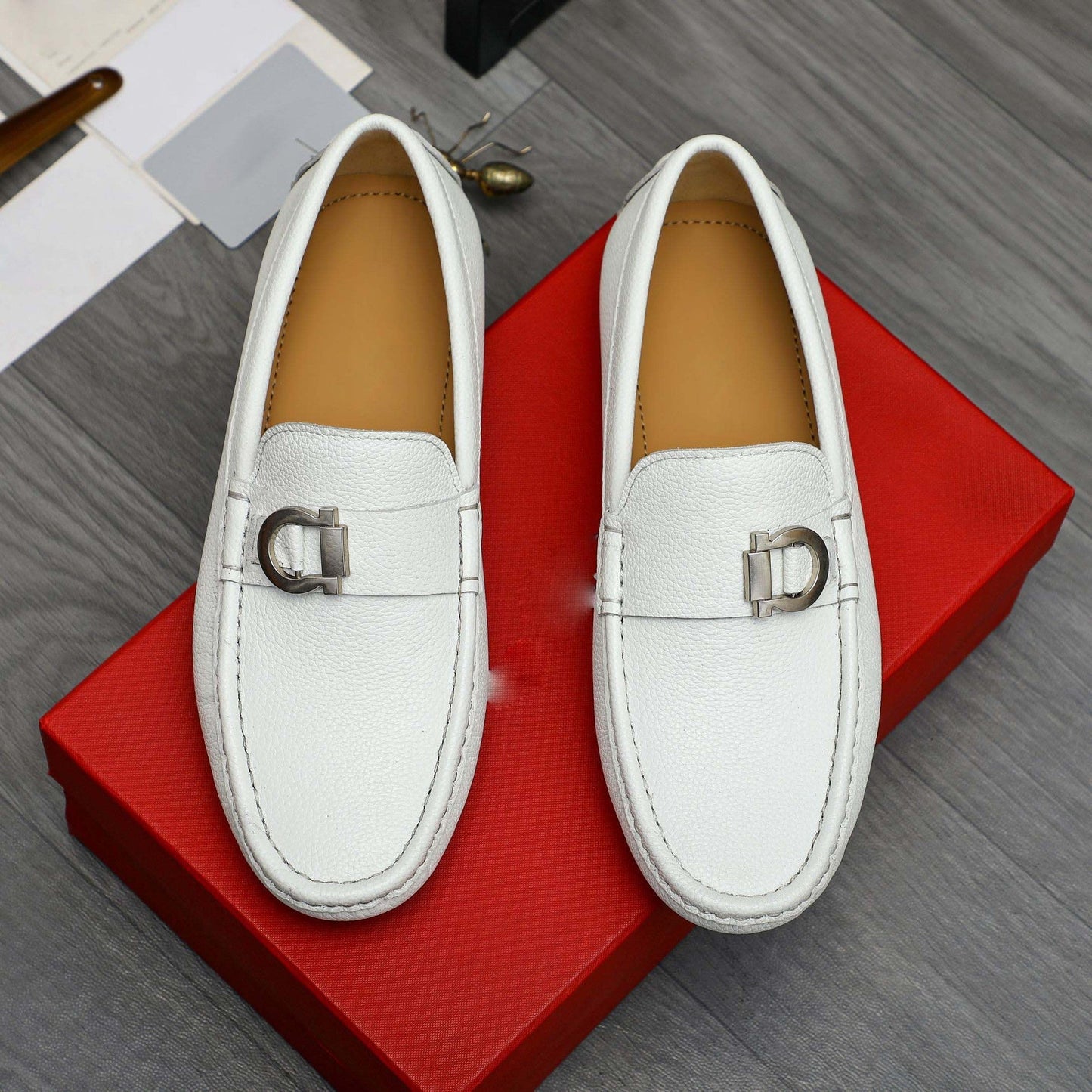 Damen Mokassins aus Leder Elegant