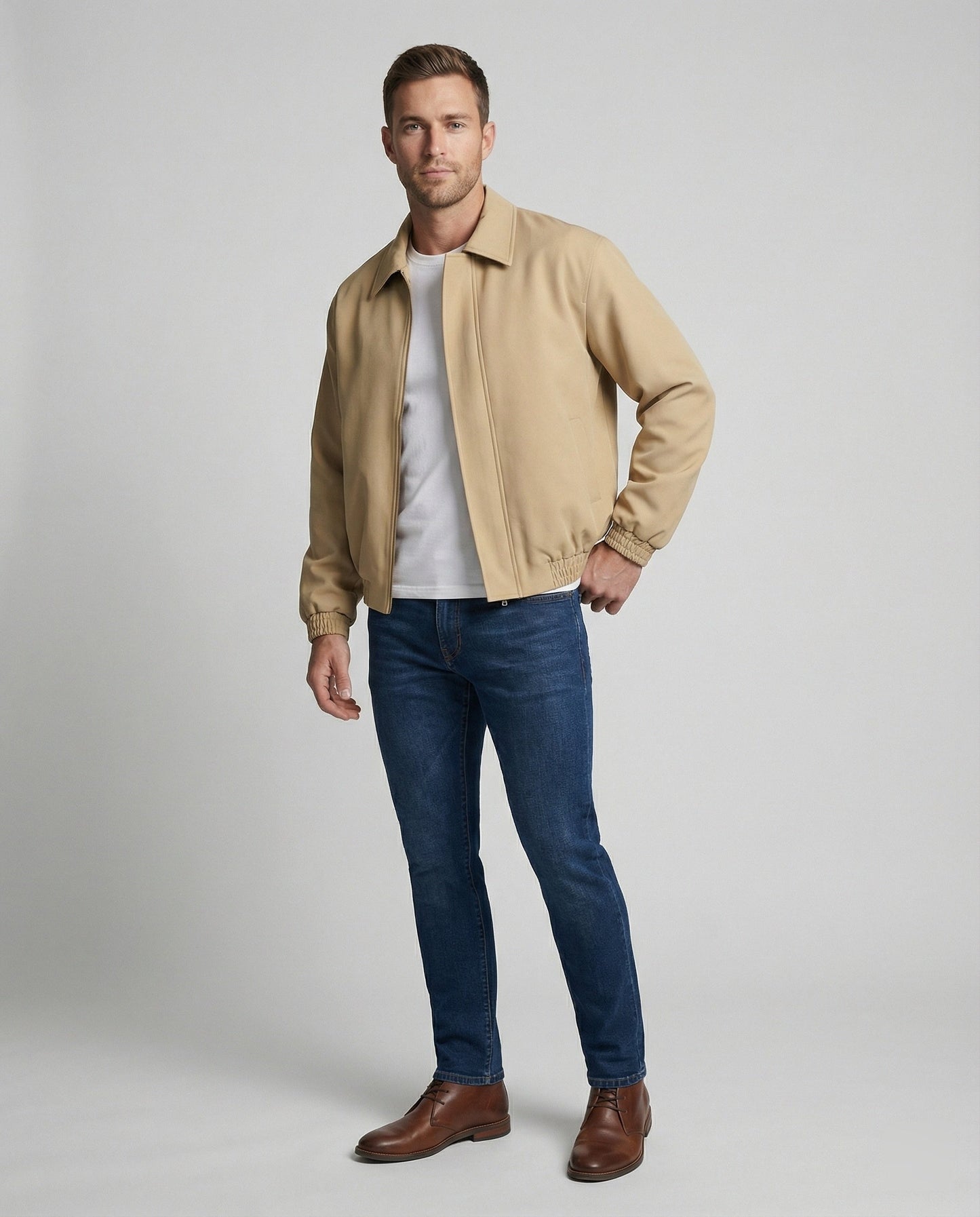Herren Retro Harrington Jacke Klassisch