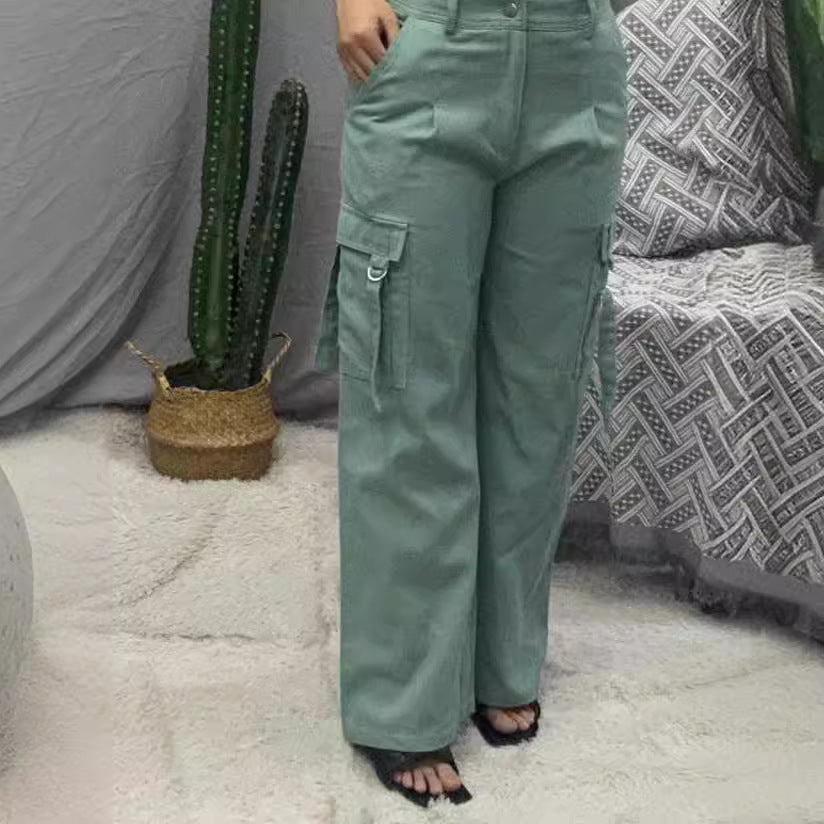 Damen Cargo-Hose Bequem Weite Passform