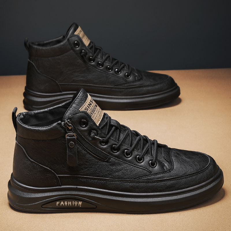 Damen High- Sneaker Reißverschluss Dämpfende Sohle