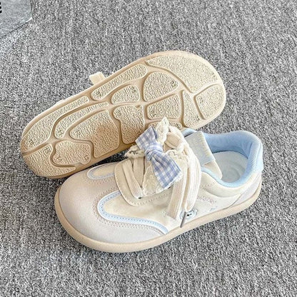 Damen Sneaker Bequem Rüschen Dekor