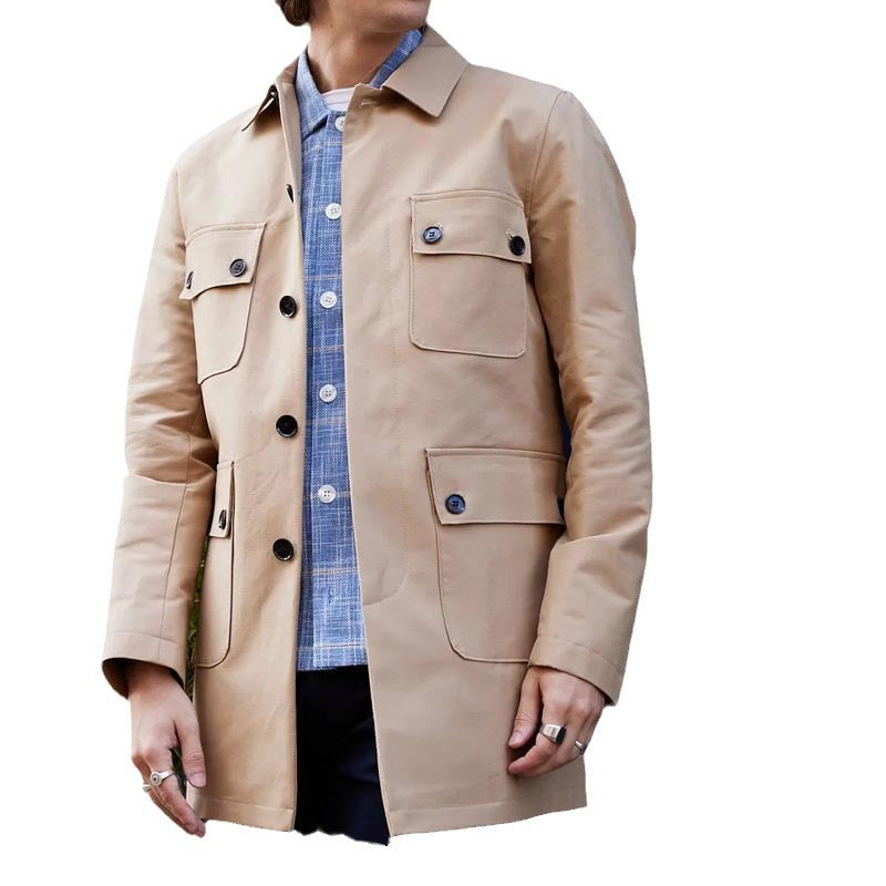 Herrenjacke Elegant Aufgesetzte Taschen Modern