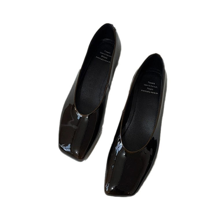 Damen Hochhackige Pumps Glänzend Quadratzehen