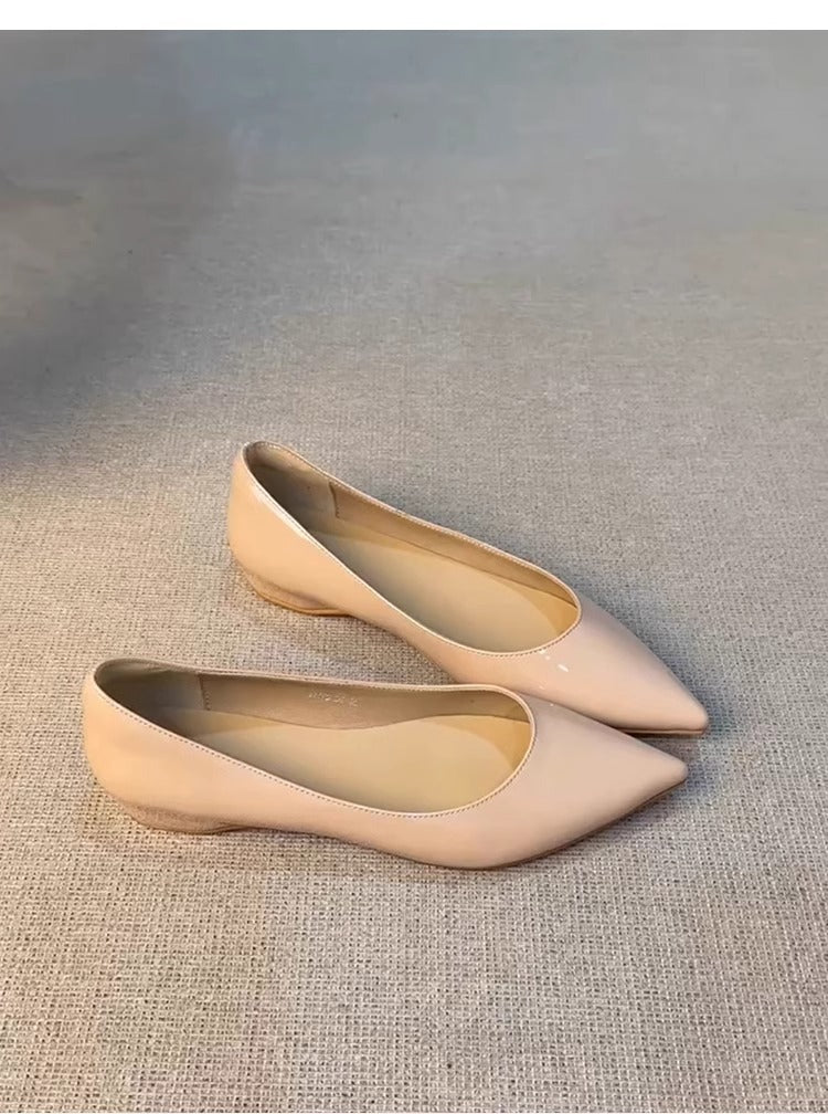 Damen Ballerinas Spitze Elegant Glanzschuhe