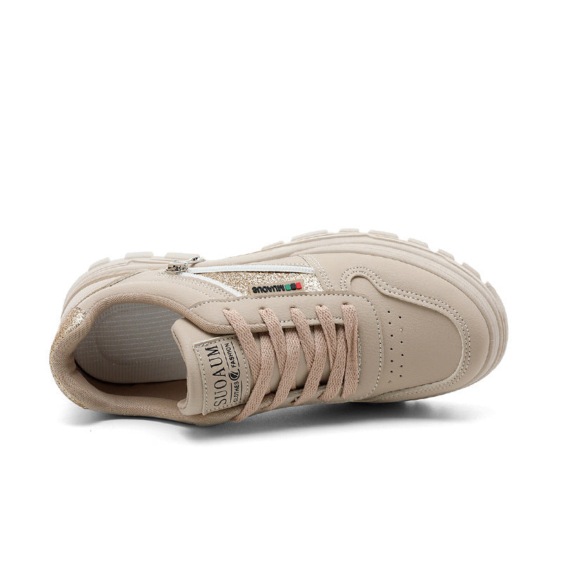 Damen Chunky Sneaker Glitzer Robust