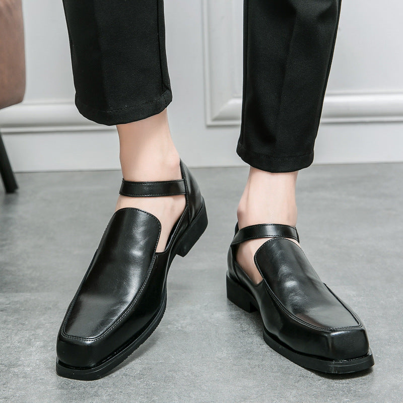Damen Lederschuhe Schnallenverschluss