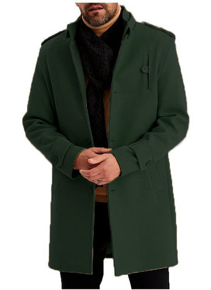 Herren Übergangsmantel Modern Stehkragen Elegant