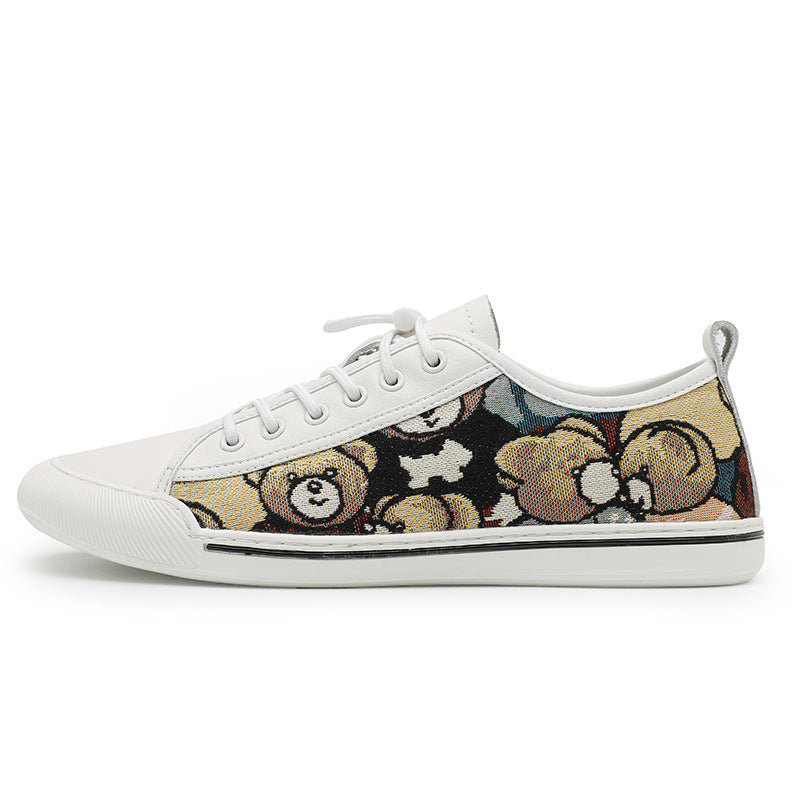 Damen Sneaker Bärenmotiv Rutschfest