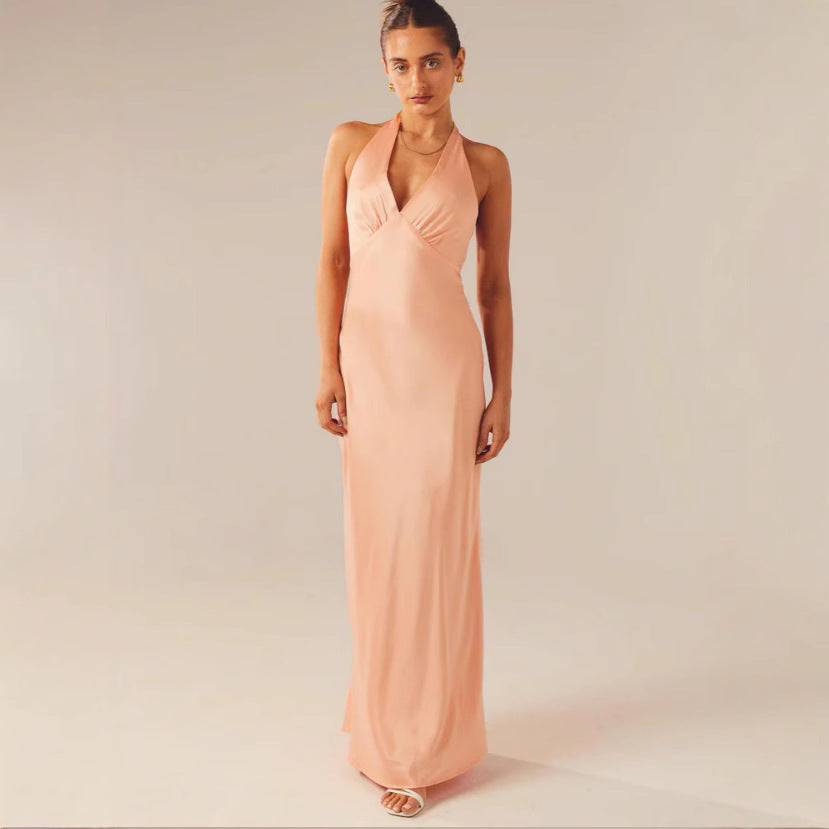 Damen Wickelkleid V-Ausschnitt Slim Fit Elegantes