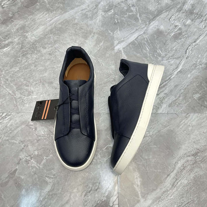 Damen Sneaker Slip-On Leder Rutschfest