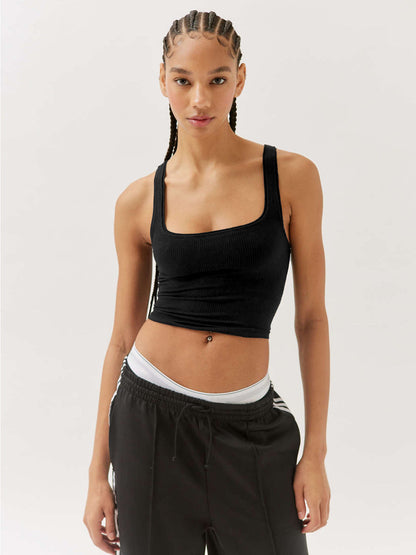 Damen Tanktop Ärmellos Sportlich Modern