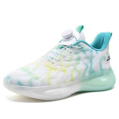 Damen Sneaker Sportlich Atmungsaktives Mesh Mit Schnellverschluss