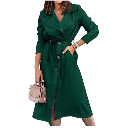 Damen Trenchcoat Elegant Mit Gürtel