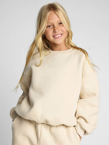 Damen Oversized Sweatshirt Hochkragen Bequem