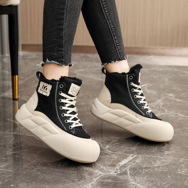 Damen Sneaker Weich Elastische Sohle Hoch