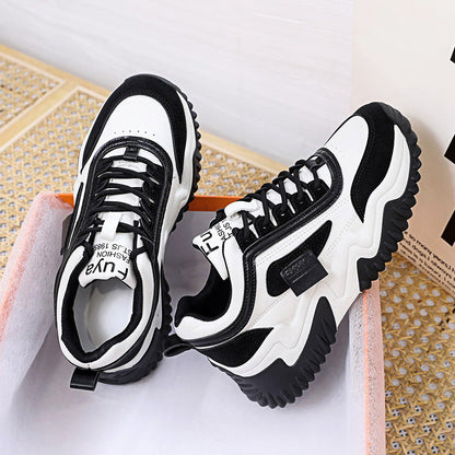 Damen Sneaker Sportlich Chunky Rutschfeste Sohle