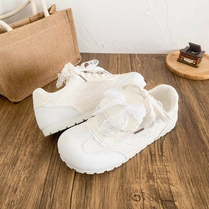 Damen Sneaker Spitze Atmungsaktives Mesh