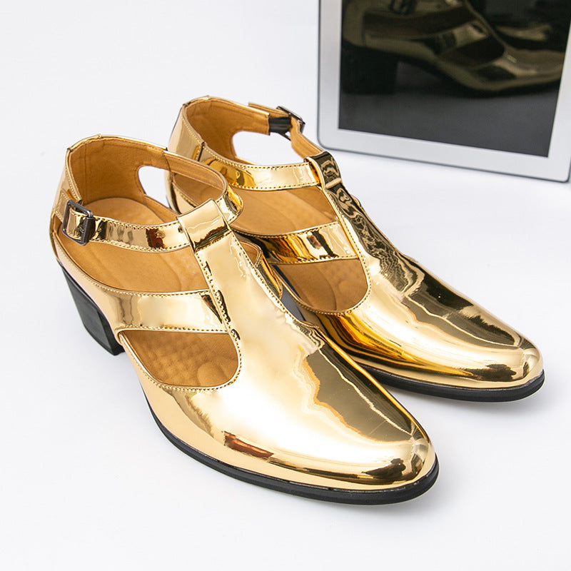 Damen High Heels Metallic Schuhe Riemen Elegant