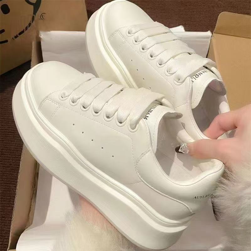 Damen Plateau Sneaker Hoch Weiches Material