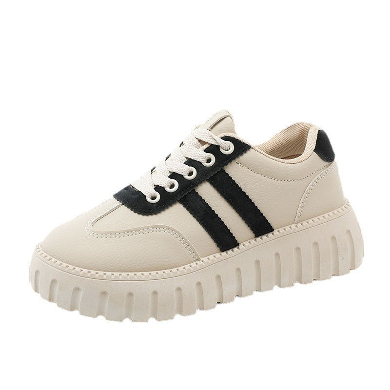 Damen Sneaker Chunky Großes Format Modisch Schwarz - Norvielle