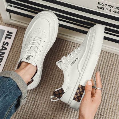 Damen Sneaker Sportlich Leder Laufsohle mit Dämpfung