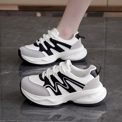 Damen Sneaker Chunky Atmungsaktives Mesh Weite Sohle