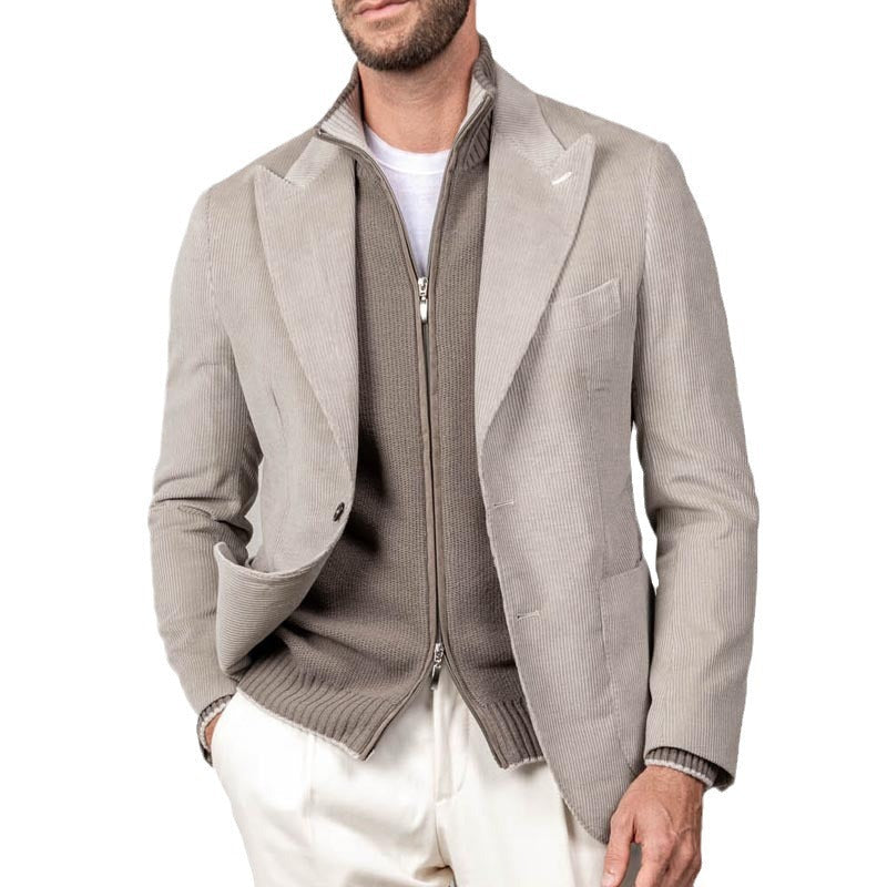 Herren Blazer Cord Elegant Modern