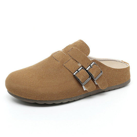 Damen Clogs Bequem Schnallen Schuhe Schwarz - Norvielle