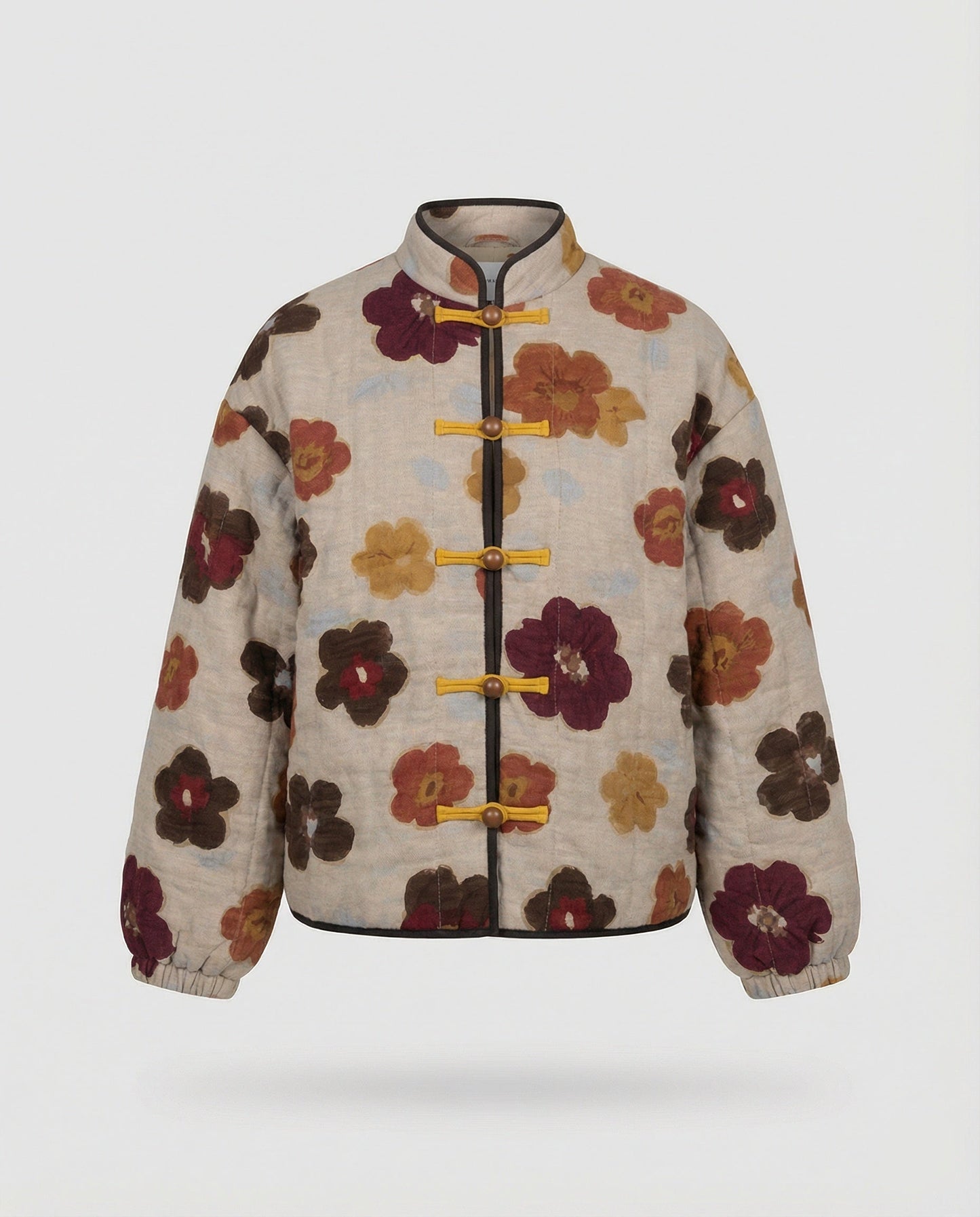 Damen Blumenjacke Kurzärmel Freizeitmode