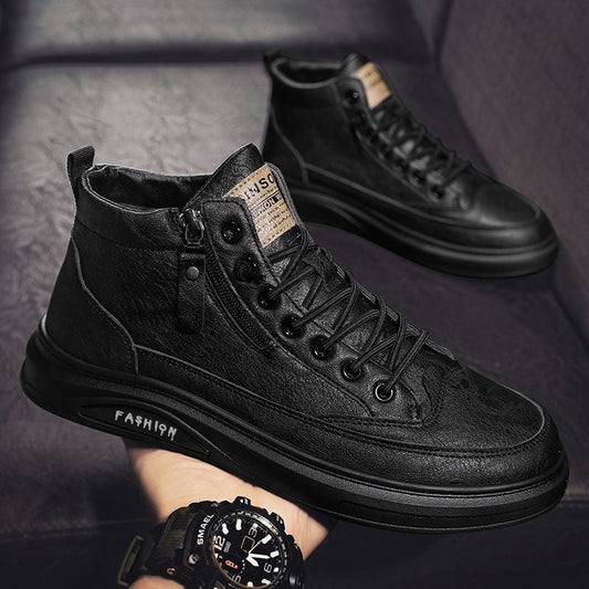 Damen Sneaker Weiches Leder Reißverschluss Hochzeitsschuhe - Norvielle